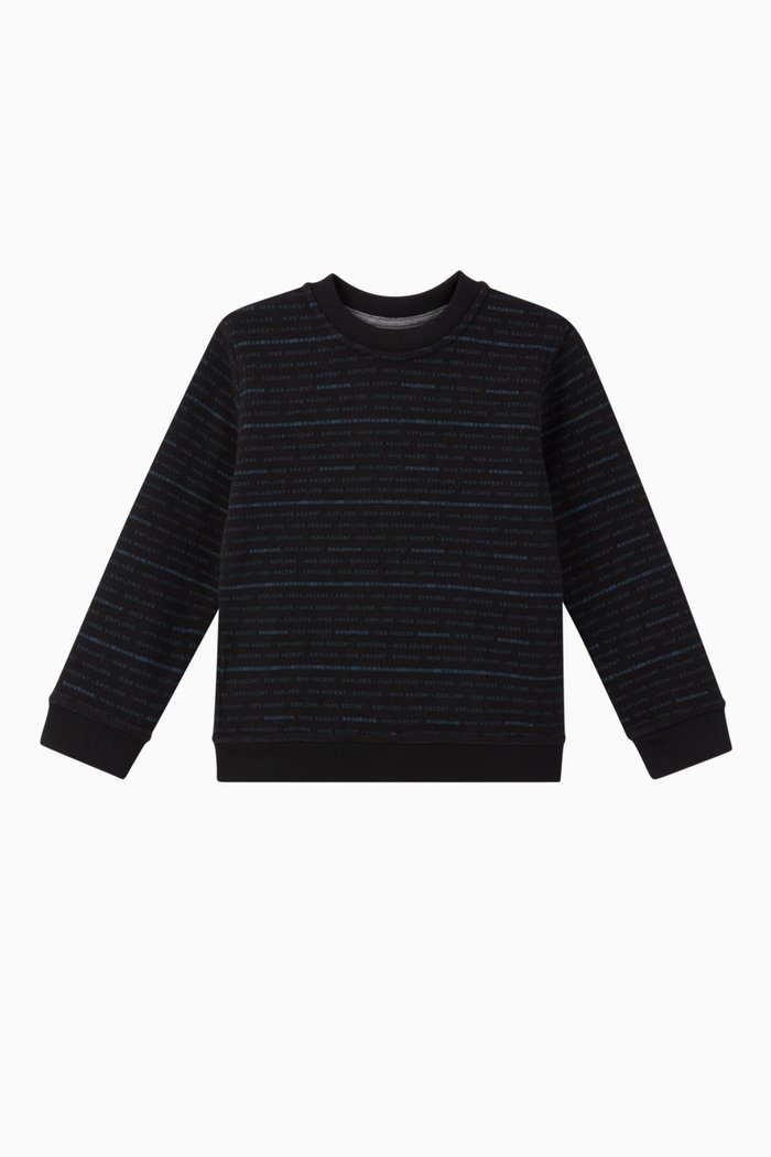

Reversible Cotton Blend Sweatshirt, Black