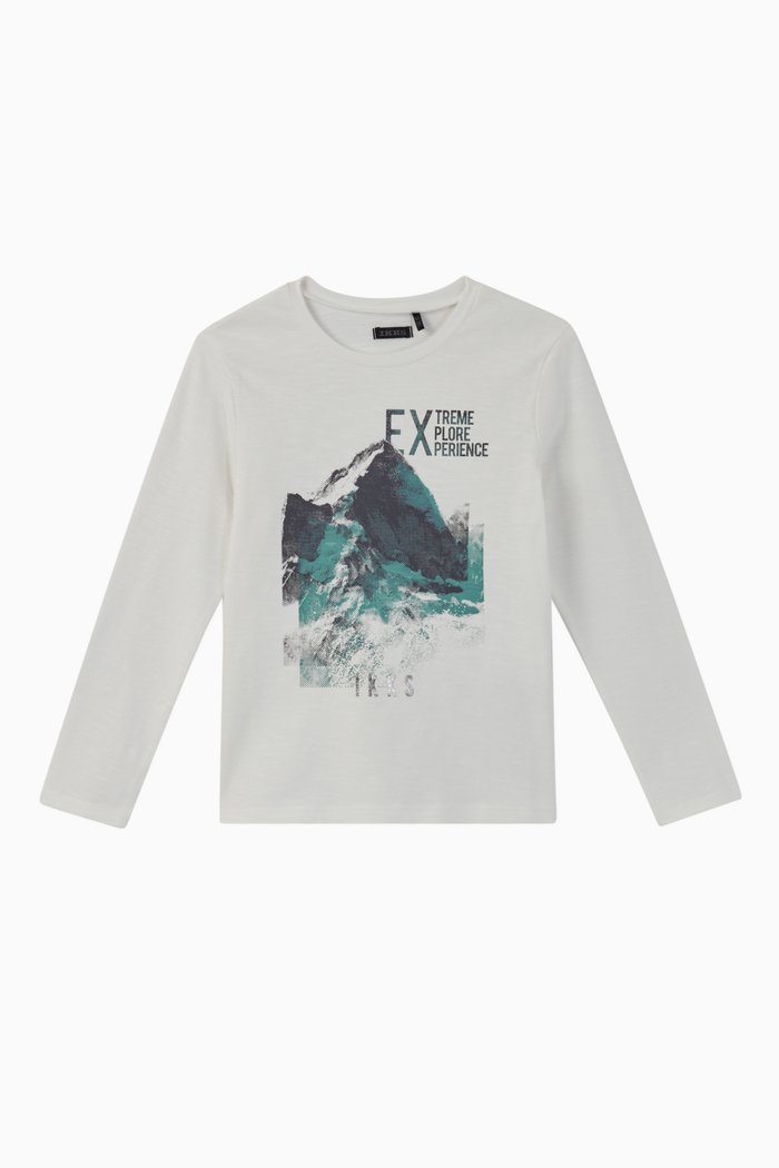 

Graphic Print Cotton T-Shirt, White
