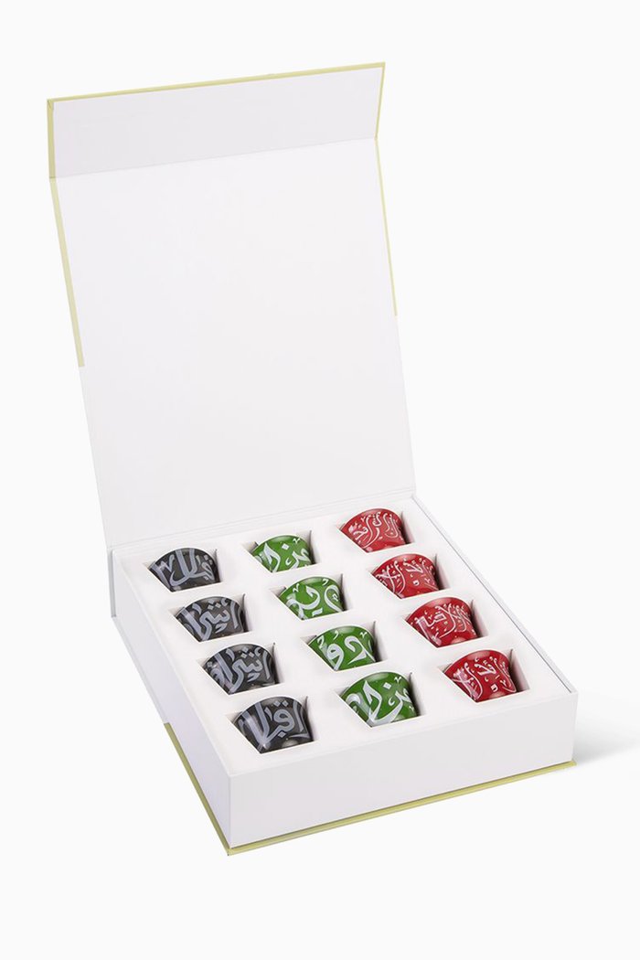 

Emirati Arabic Coffee Cups Gift Box, Set of 12, Multicolour