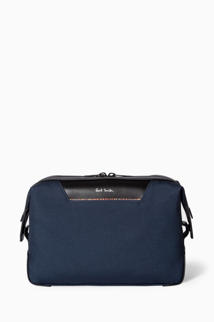 

Travel Wash Bag in Canvas, Blue