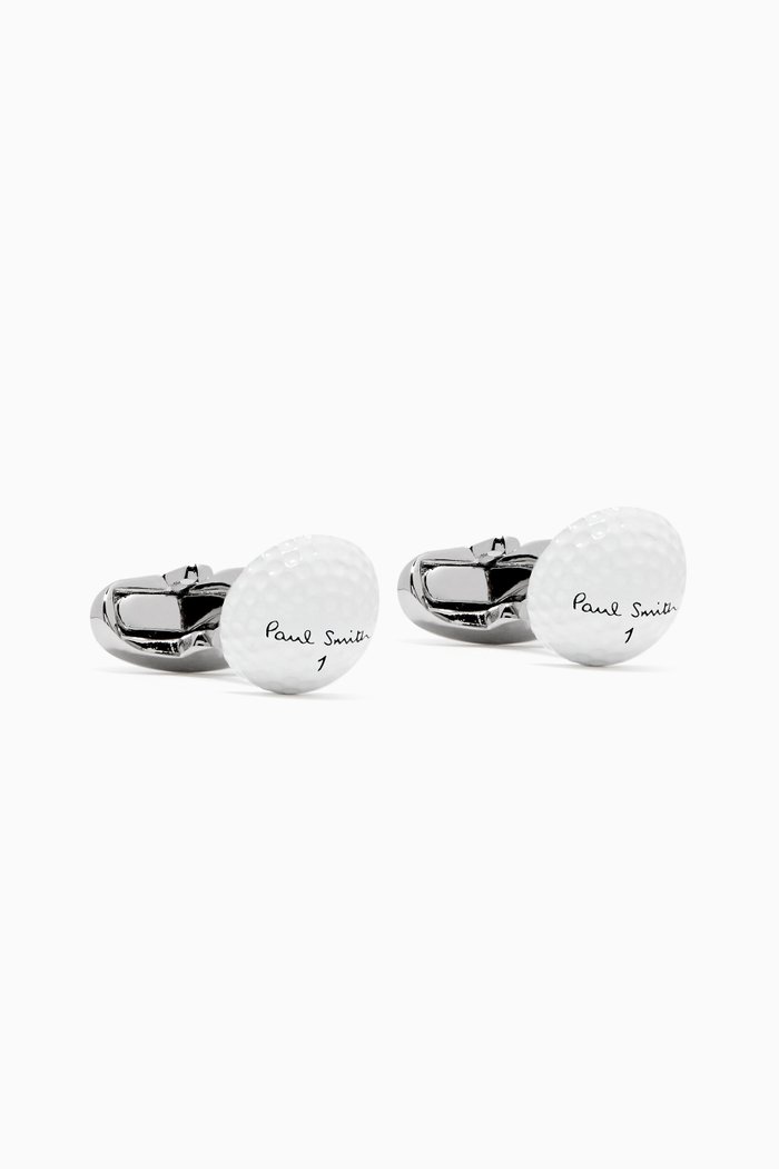 

Golf Ball Cufflinks in Metal, Silver