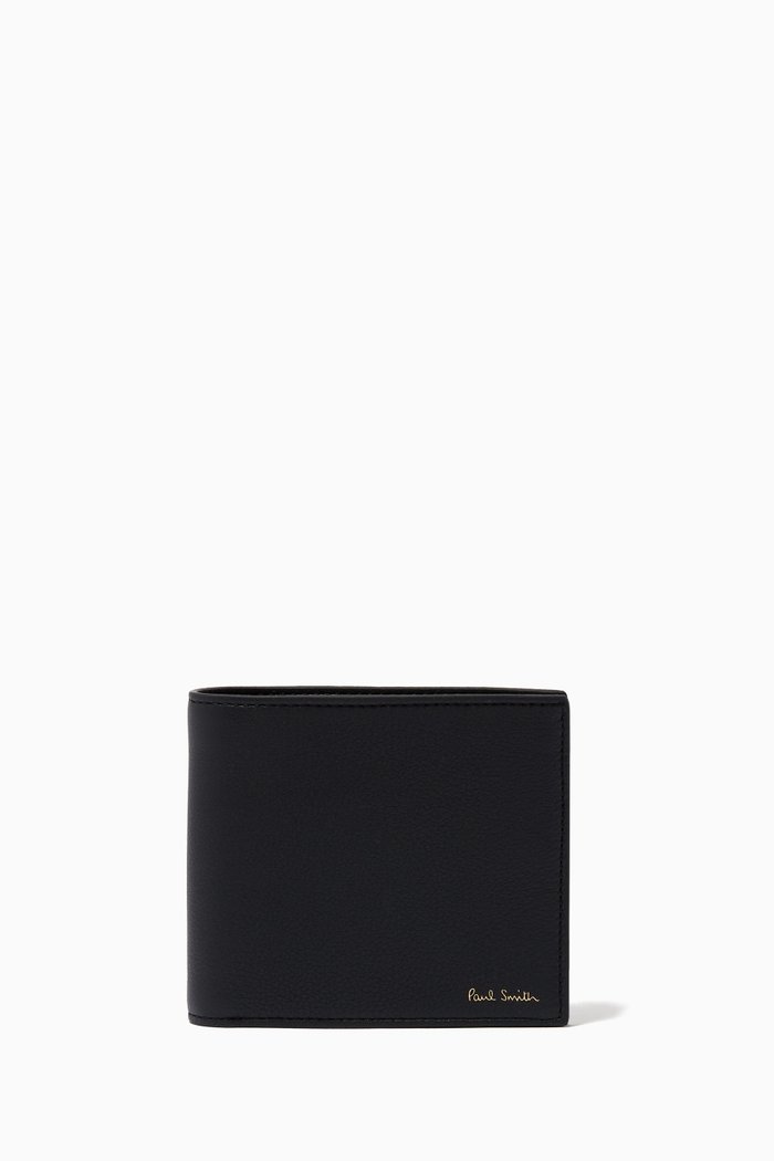 

Bi-Fold Wallet in Leather, Black