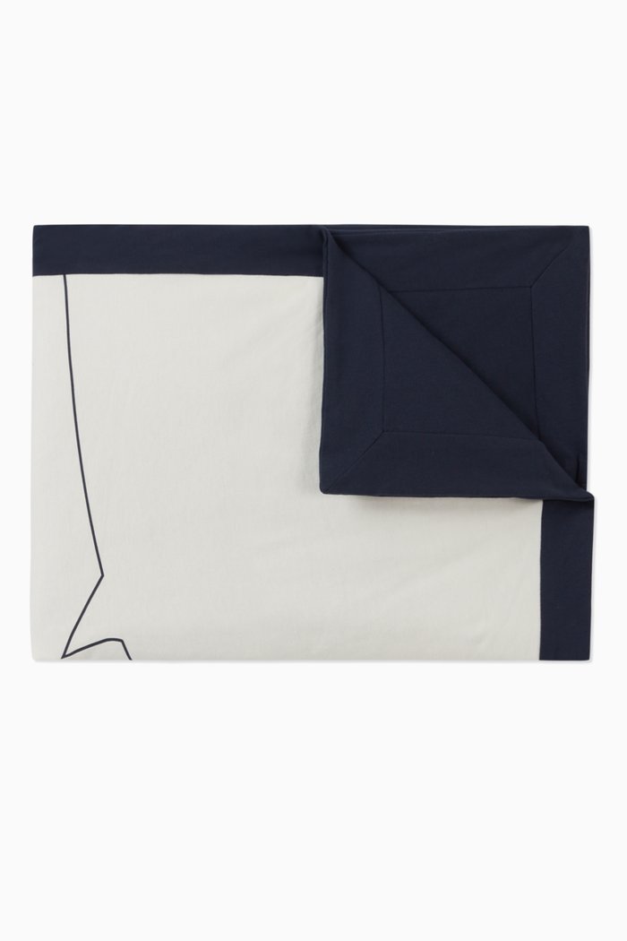 

EA Eagle Contrast Cotton Blanket, Blue