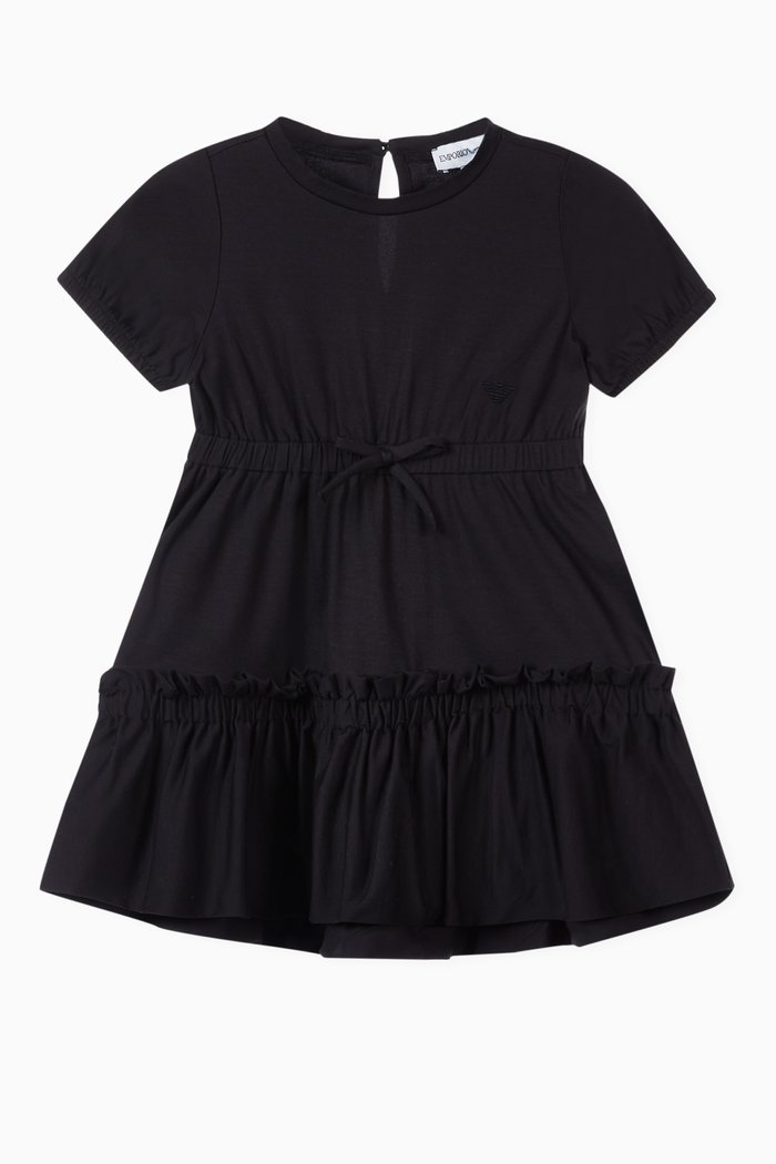 

Dress with Ruffle Hem in Jersey, Blue