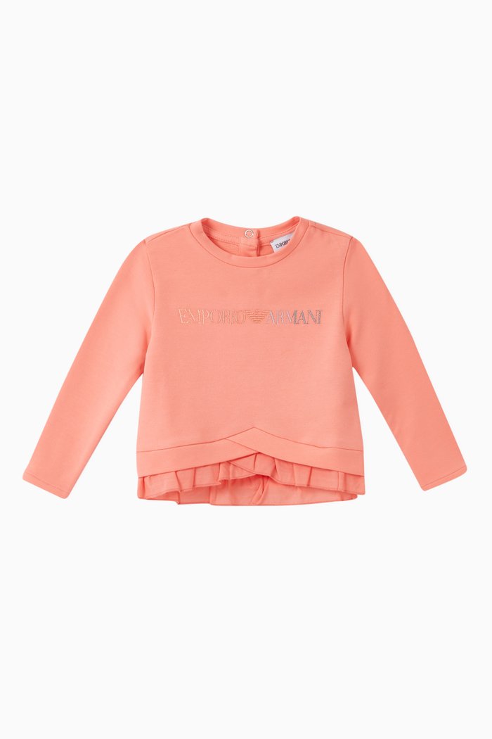 

EA Logo Text Jersey Sweatshirt, Pink