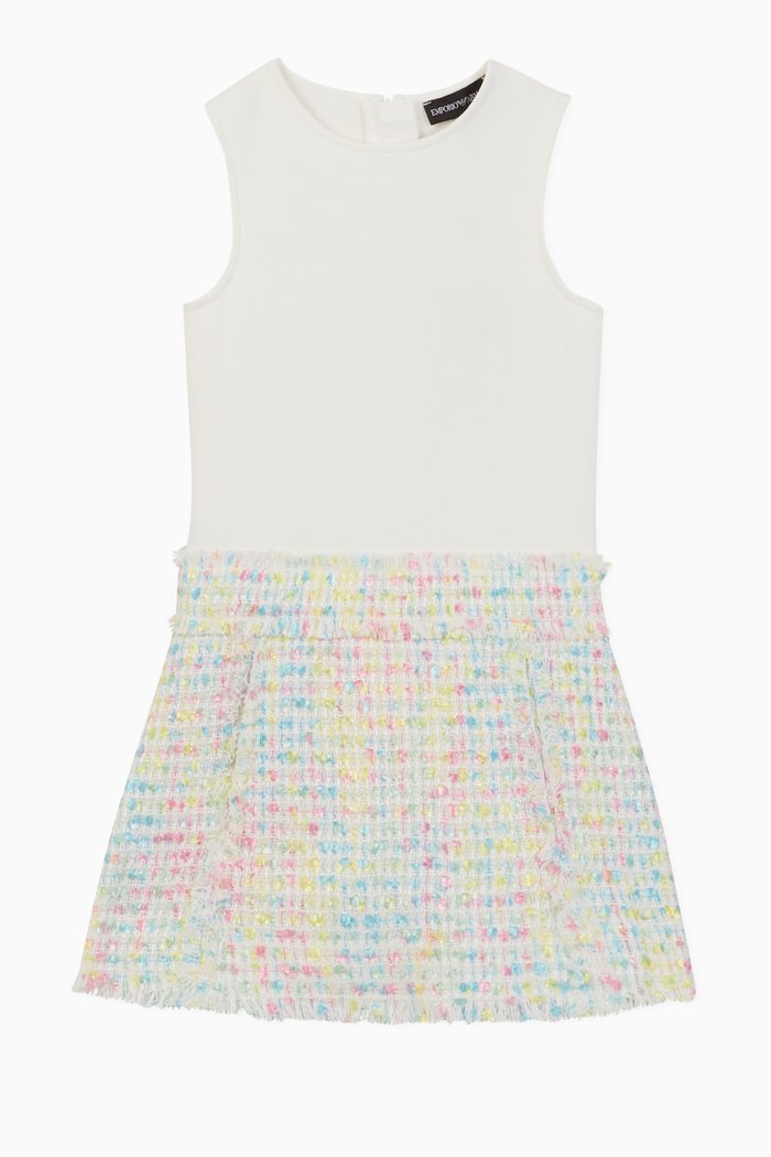 

Jersey & Tweed Short Dress, Multicolour