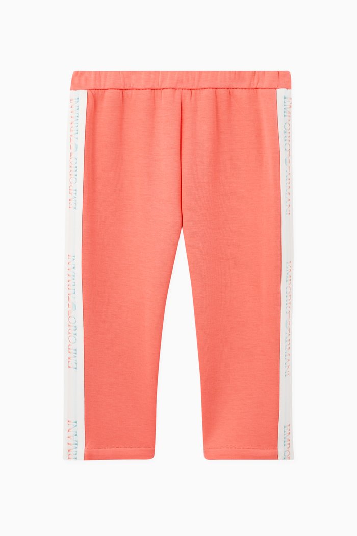 

EA Rainbow Tape Jersey Joggers, Pink