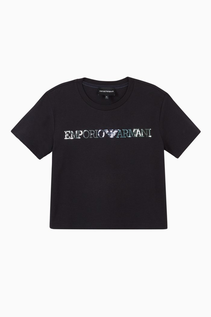 

EA Sequinned Jersey T-Shirt, Blue