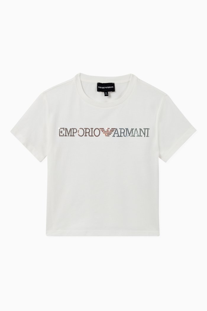 

EA Sequinned Jersey T-Shirt, White