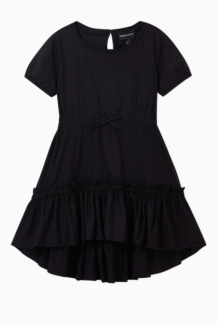 

Ruffle Hem Jersey Dress, Blue