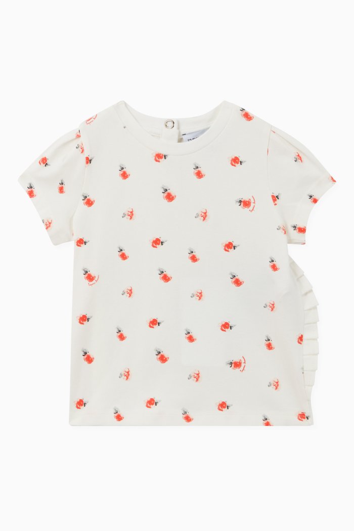 

Micro Rose Jersey T-Shirt, White