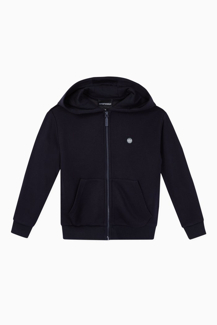 EA Patch Hooded Jersey Sweatshirt, Blue
