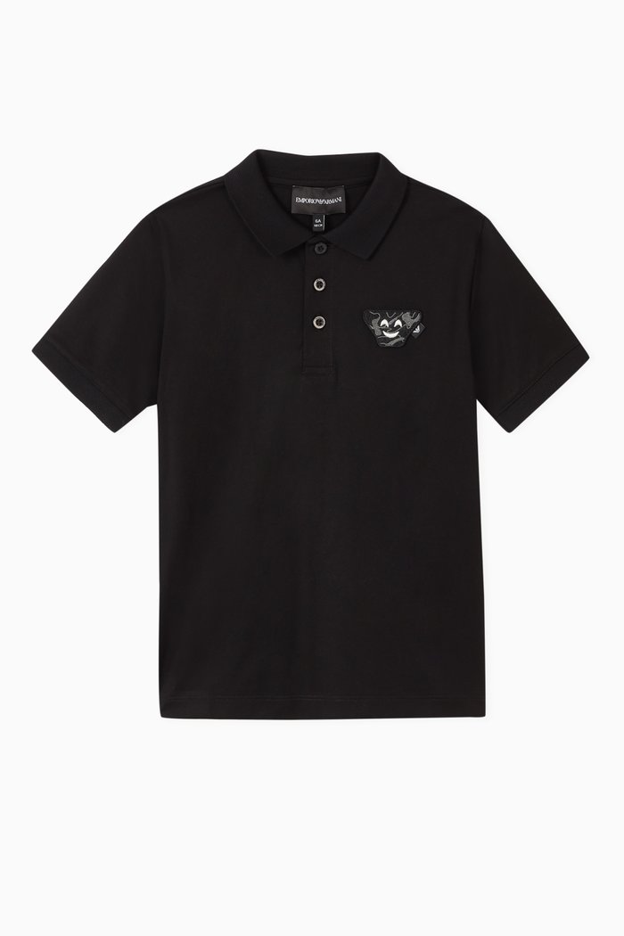 

EA Emoji Patch Polo Shirt, Black
