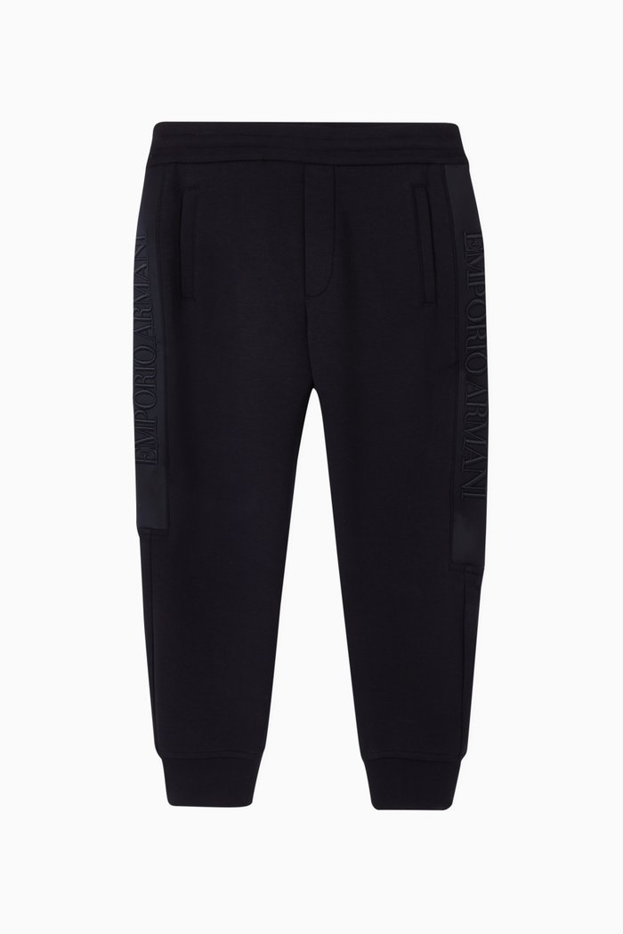 

EA Logo Tape Jersey Joggers, Blue