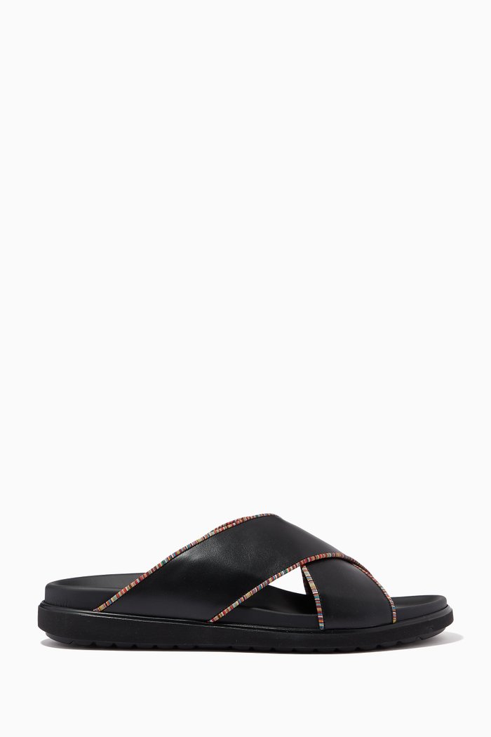 

Pax Sandals in Leather, Black