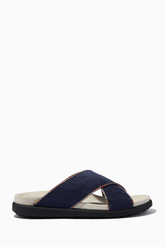 

Pax Sandals in Suede Leather, Blue