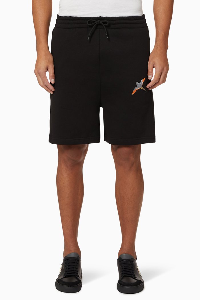 

Single Bee Bird Sweatshorts in Organic Cotton, Black