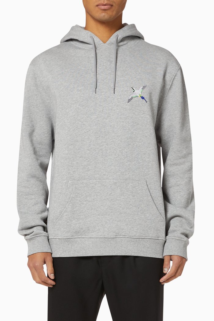 

Single Bee Bird Organic Cotton Hoodie, Grey