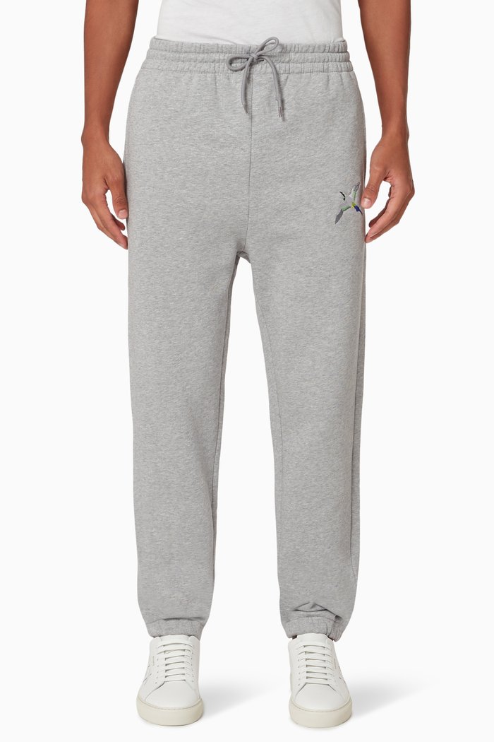 Single Bee Bird Sweatpants, Grey