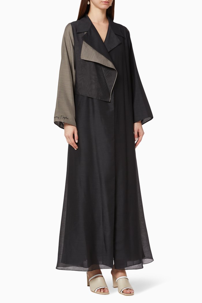 

Logo Embroidered Cotton Kaftan, Black