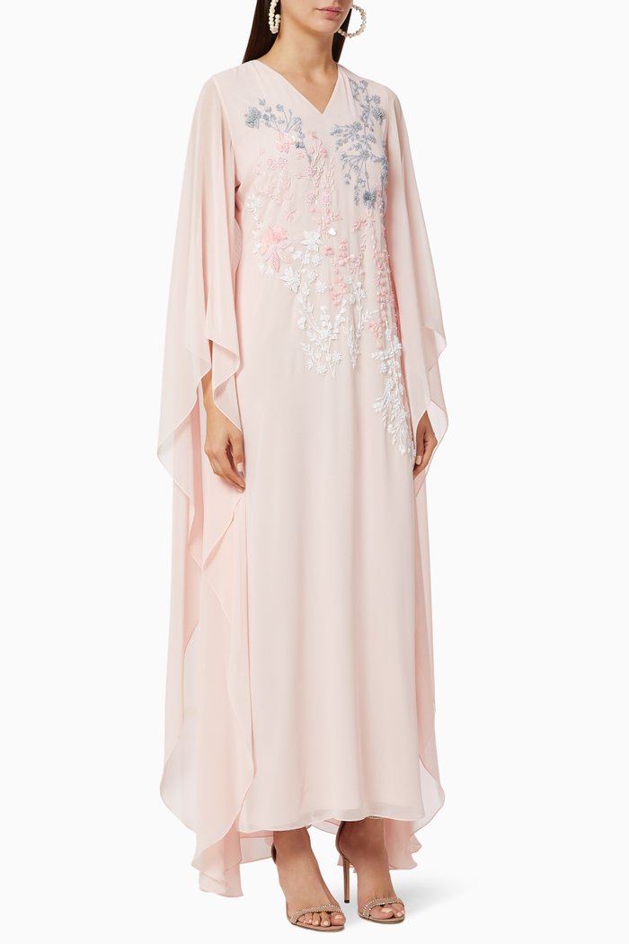 

Embellished Organza Kaftan, Pink