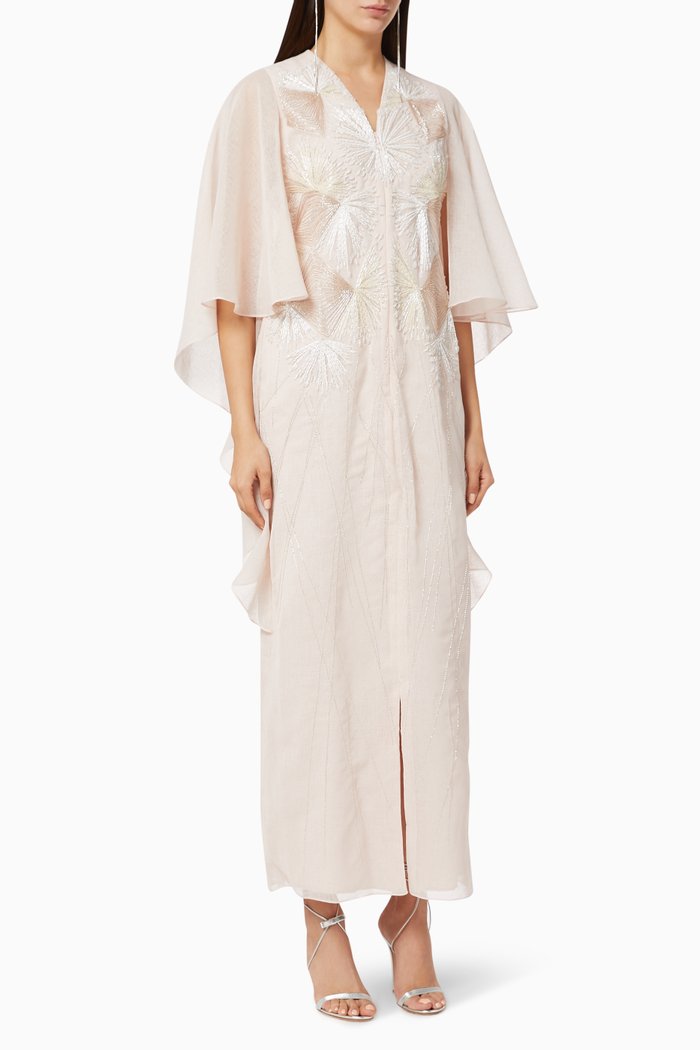 

Embellished Firework Organza Kaftan, Pink