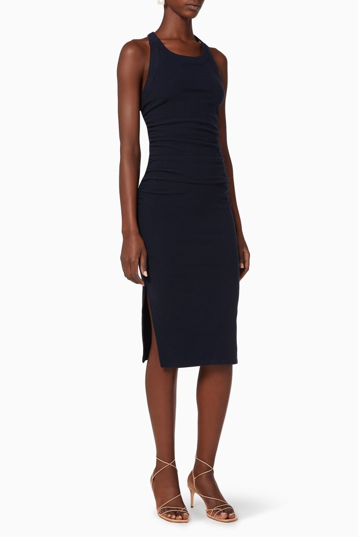 

Ruched Jersey Dress, Blue