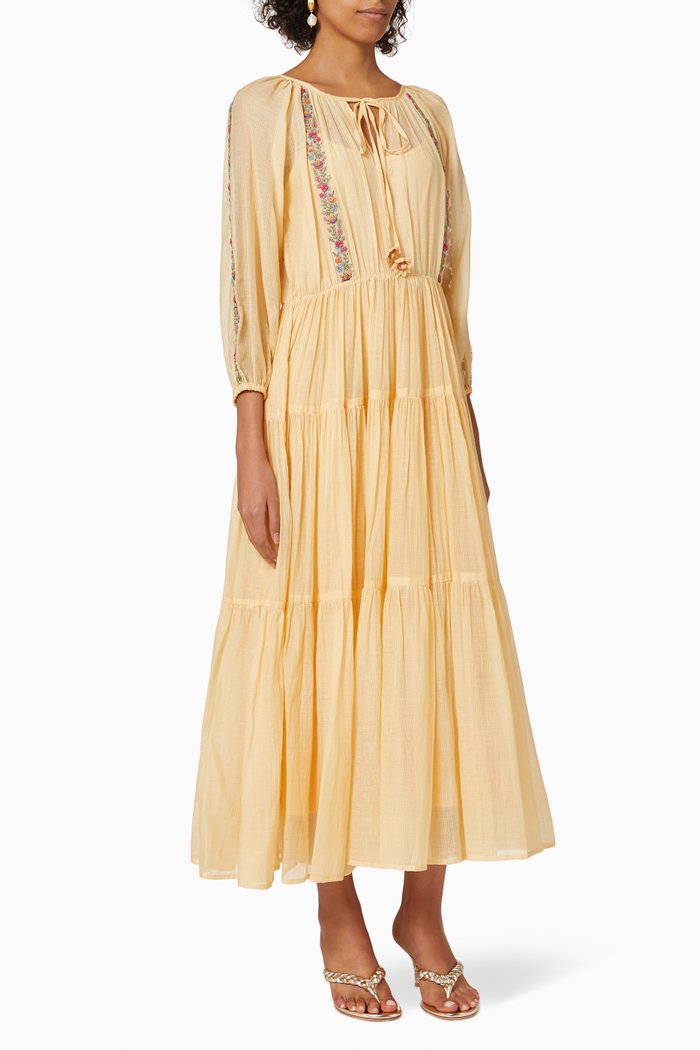

Yana Silk Dress, Yellow