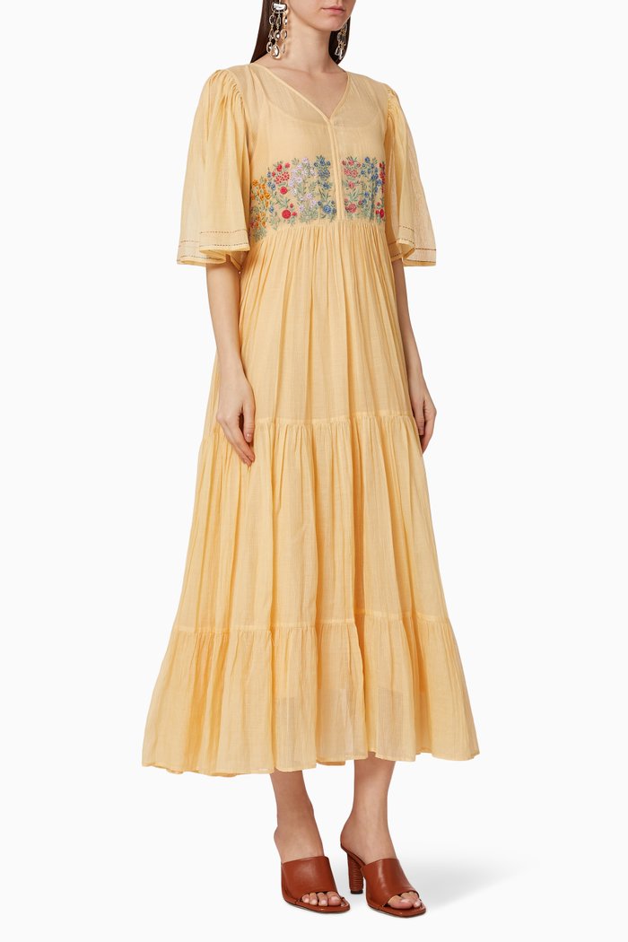 

Sylvie Cotton Dress, Yellow