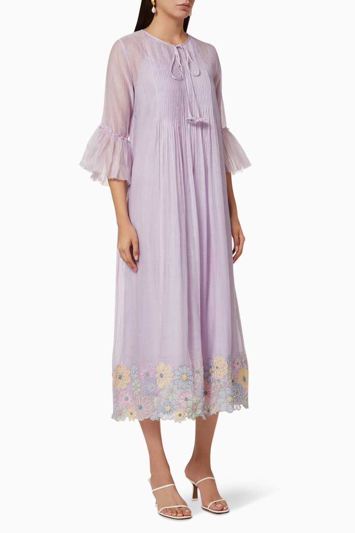 Jenny Cotton Dress, Purple