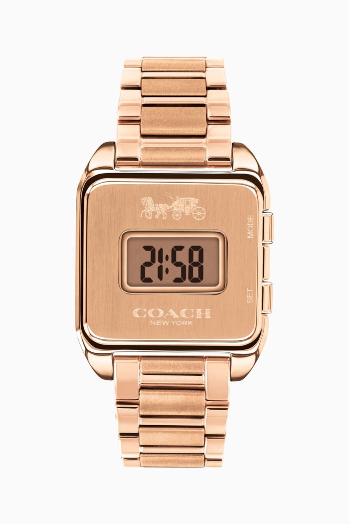 

Darcy Digital Watch, 30 x 37mm, Rose gold