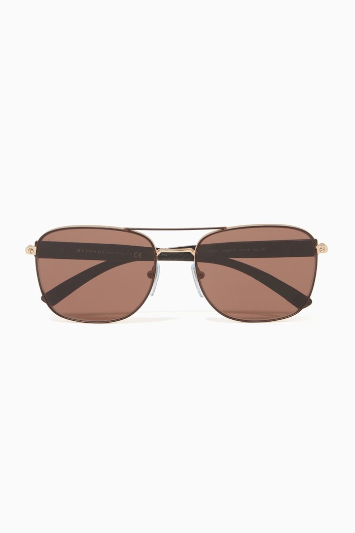 

Aviator Metal Sunglasses, Brown