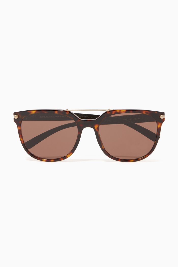 

Square Acetate Sunglasses, Brown