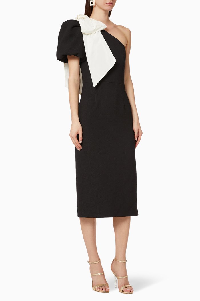 

Bow Midi Dress, Black