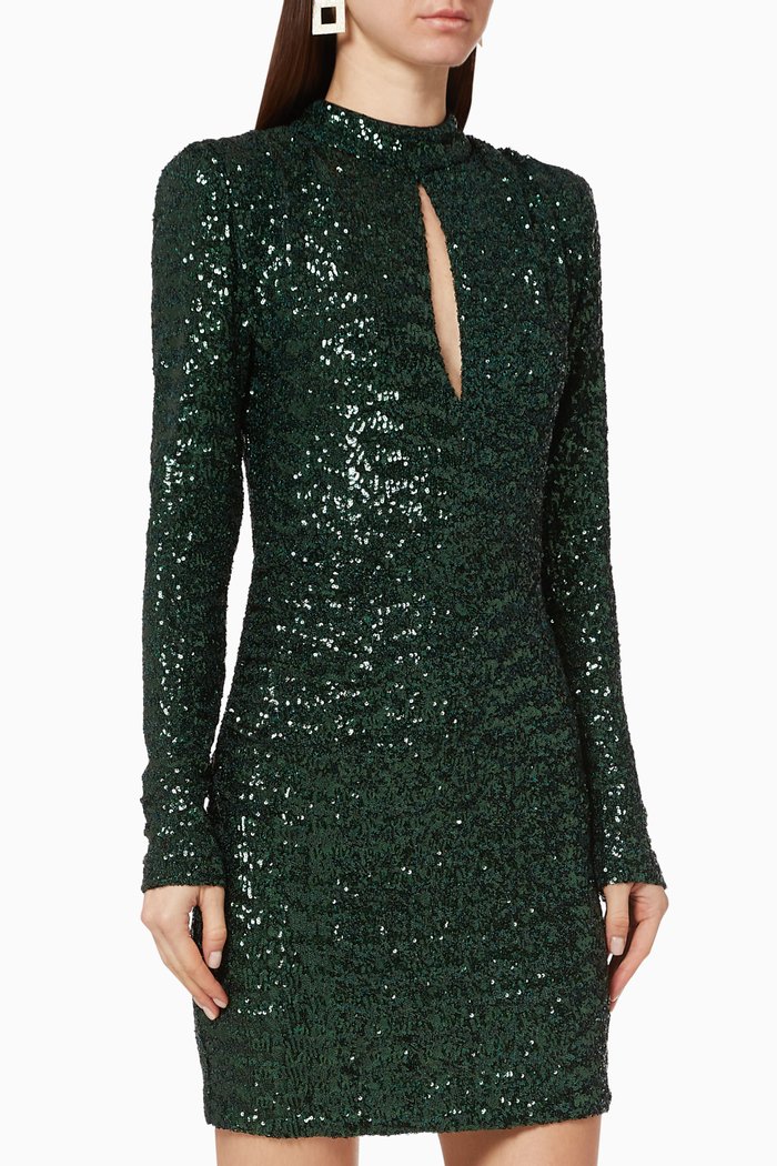 

Gatsby Sequinned Mini Dress, Green