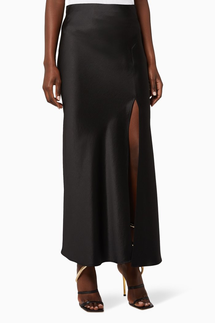 

Ophelia Satin Skirt, Black