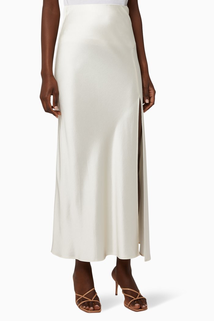

Ophelia Satin Skirt, Neutral