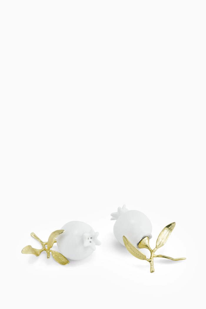 

Pomegranate Salt & Pepper Set in Porcelain, White