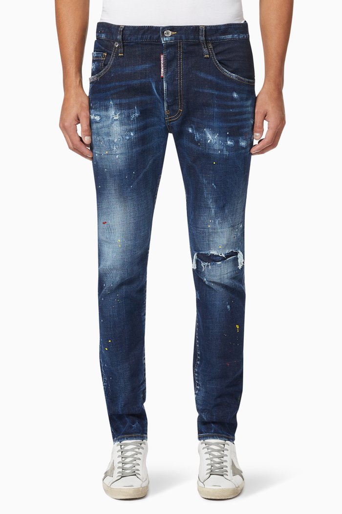 

Skater Distressed Jeans, Blue