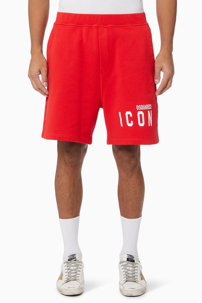 

Logo Cotton Sweat Shorts, Red