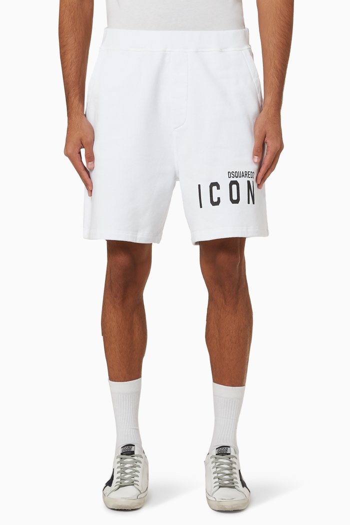 

Logo Cotton Sweat Shorts, White