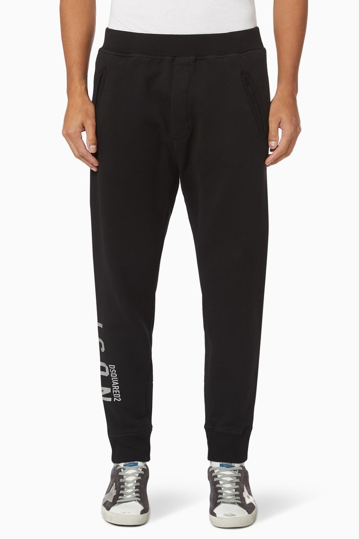 

Reflective Icon Cotton Sweatpants, Black