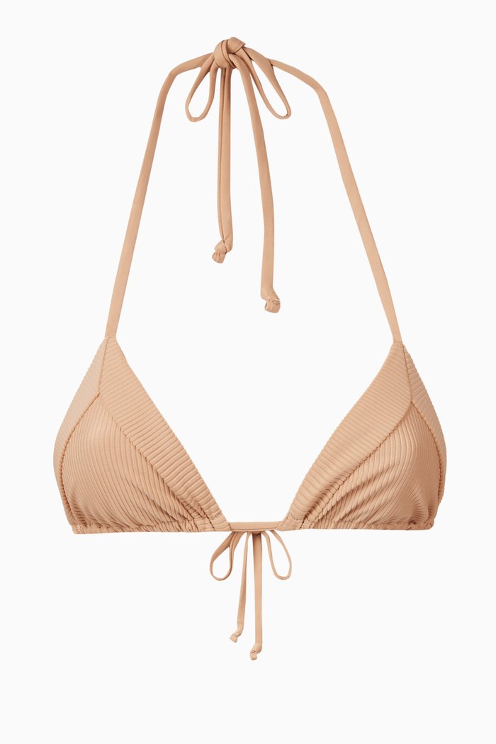 

Sky Triangle Bikini Top, Neutral