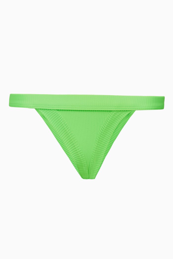 

Cole Ribbed Bikini Bottom, Green