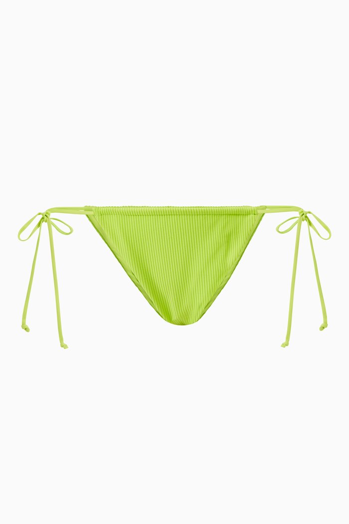 

Tia Ribbed Bikini Bottom, Green