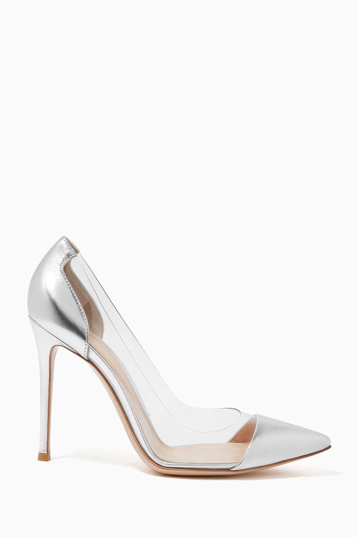

Plexi 105 Pumps in Metallic Leather, Silver