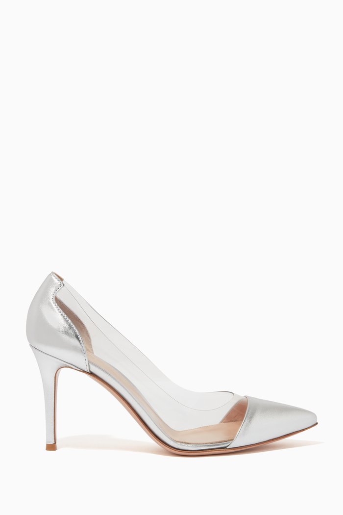 

Plexi 85 Pumps in Metallic Nappa, Silver