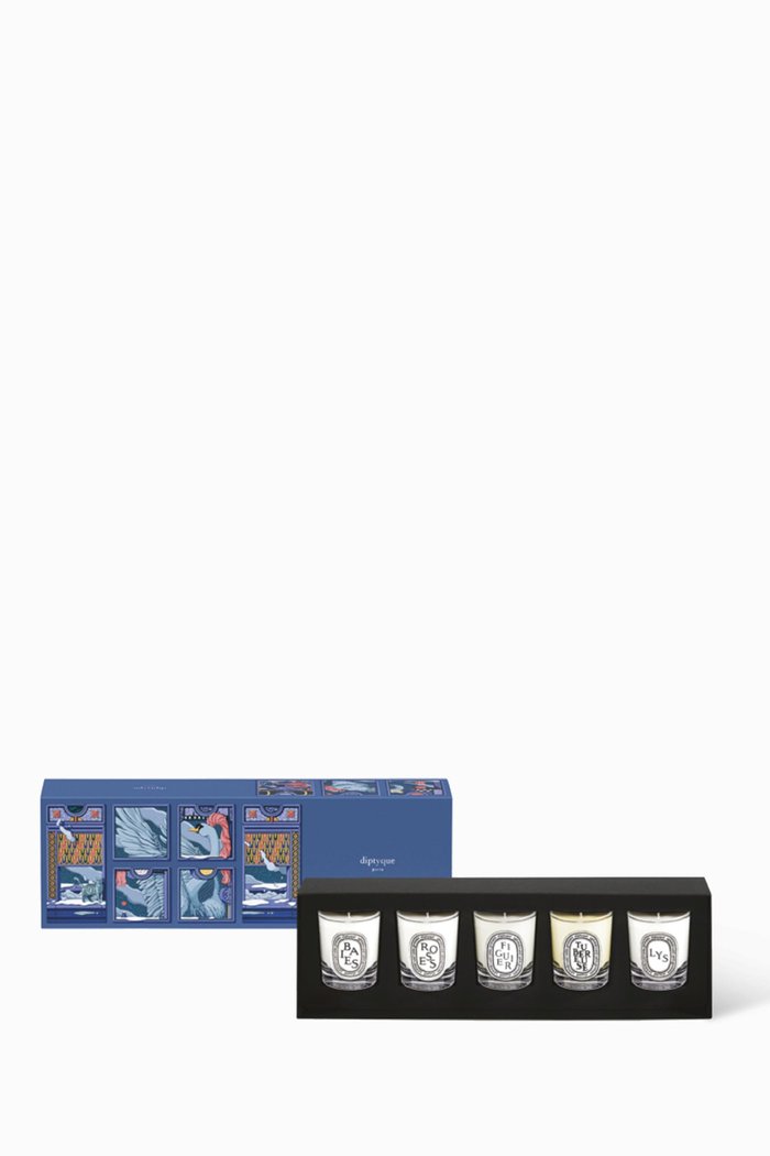 

Limited Edition Scented Holiday Candles, Set of 5 x 35g, Multicolour