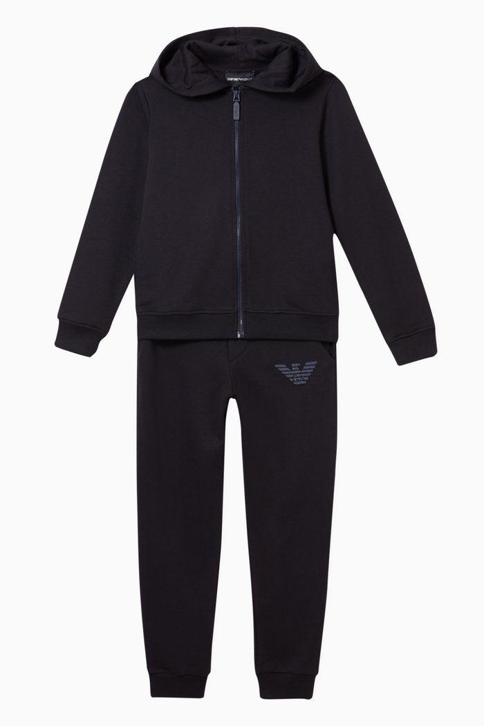 

EA Eagle Embroidered Jersey Tracksuit, Blue