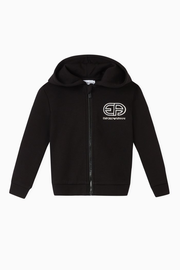 

Vintage Logo Hooded Jersey Sweatshirt, Black